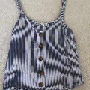 Blue and white striped Hollister tank XXS